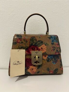Patricia Nash Floral colorful Italian Leather purse
